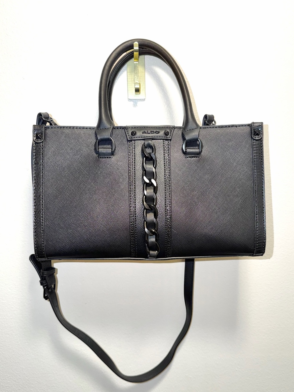 Aldo Black Chain Detail Shoulder Bag